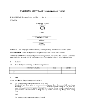 Show details for Tutoring Contract Picture of Tutoring Contract