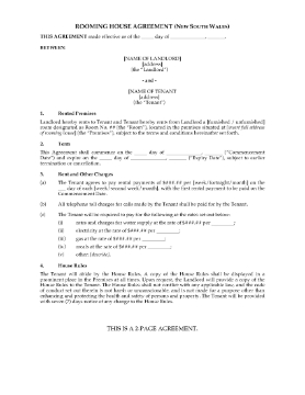 Show details for New South Wales Rooming House Agreement Picture of New South Wales Rooming House Agreement