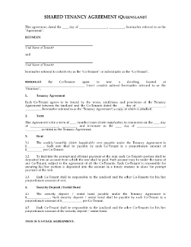 Show details for Queensland Shared Tenancy Agreement Picture of Queensland Shared Tenancy Agreement
