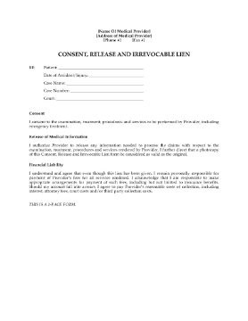 Show details for Arkansas Medical Release and Irrevocable Lien Picture of Arkansas Medical Release and Irrevocable Lien