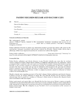 Show details for Wisconsin Doctor's Lien and Patient Release Picture of Wisconsin Doctor's Lien and Patient Release