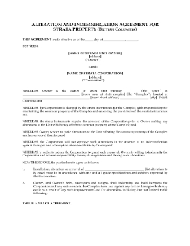 Show details for British Columbia Strata Alteration Agreement Picture of British Columbia Strata Alteration Agreement
