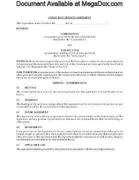 Show details for Consulting Services Agreement | Canada Picture of Consulting Services Agreement | Canada