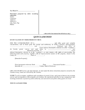 Show details for Delaware Quitclaim Deed for Joint Ownership Picture of Delaware Quitclaim Deed for Joint Ownership