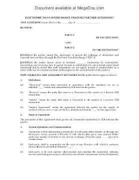 Show details for Electronic Data Interchange Agreement | Canada Picture of Electronic Data Interchange Agreement | Canada