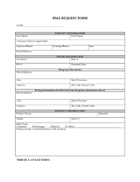 Show details for Return Material Authorization Form for Semiconductors Picture of Return Material Authorization Form for Semiconductors