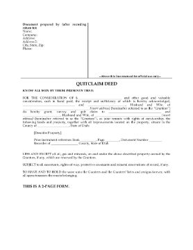 Show details for Utah Quitclaim Deed for Joint Ownership Picture of Utah Quitclaim Deed for Joint Ownership