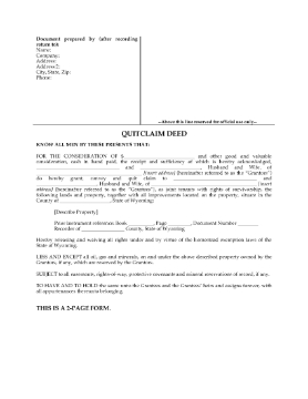 Show details for Wyoming Quitclaim Deed for Joint Ownership Picture of Wyoming Quitclaim Deed for Joint Ownership