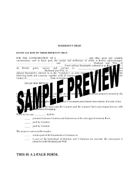 Show details for Arkansas Warranty Deed for Joint Ownership Picture of Arkansas Warranty Deed for Joint Ownership