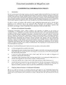 Show details for Confidential Information Policy for IT Company Picture of Confidential Information Policy for IT Company