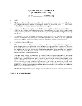 Show details for Equine Adoption Policy Picture of Equine Adoption Policy