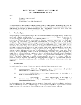 Show details for Depiction Consent and Release with Reversion Clause Picture of Depiction Consent and Release with Reversion Clause