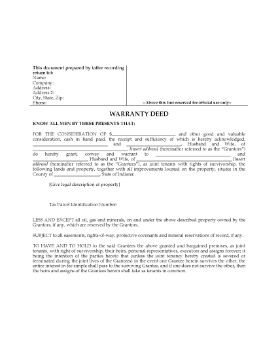 Show details for Indiana Warranty Deed for Joint Ownership Picture of Indiana Warranty Deed for Joint Ownership
