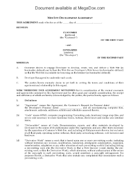 Show details for Website Development Agreement Picture of Website Development Agreement