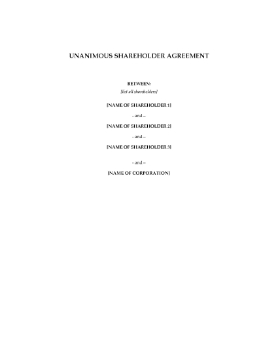 Show details for Alberta Unanimous Shareholder Agreement Picture of Alberta Unanimous Shareholder Agreement