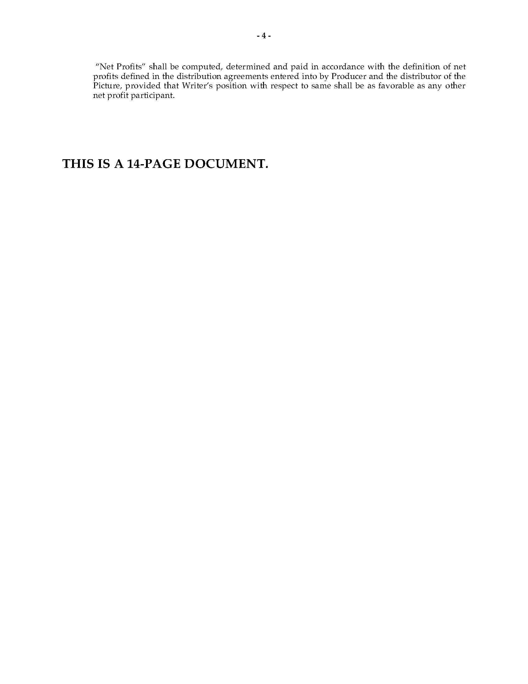 USA Screenwriter Employment Agreement for Writing Team | MegaDox.com