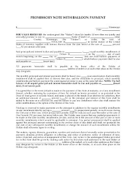 Show details for Mississippi Balloon Promissory Note Picture of Mississippi Balloon Promissory Note