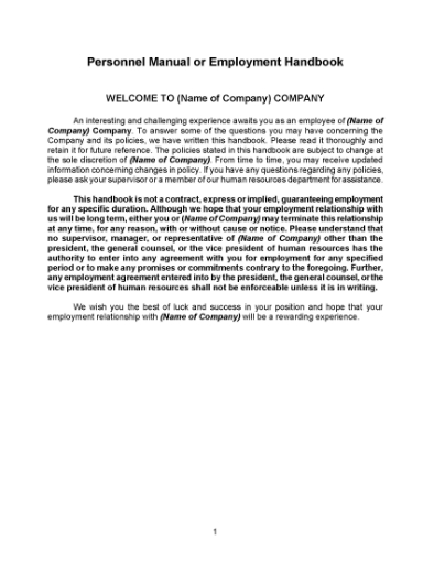 Picture of Employment Manual | USA