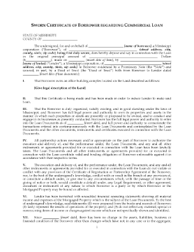 Show details for Mississippi Certificate of Corporate Borrower Picture of Mississippi Certificate of Corporate Borrower