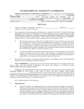 Show details for USA Environmental Indemnity Agreement Picture of USA Environmental Indemnity Agreement