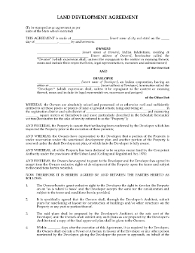 Show details for India Land Development Agreement Picture of India Land Development Agreement