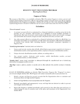 Show details for Red Flags Rule Policy for Financial Institutions | USA Picture of Red Flags Rule Policy for Financial Institutions | USA
