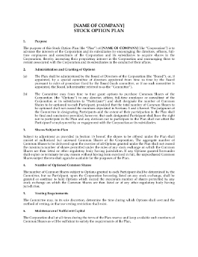 Show details for Stock Option Plan Package | Canada Picture of Stock Option Plan Package | Canada