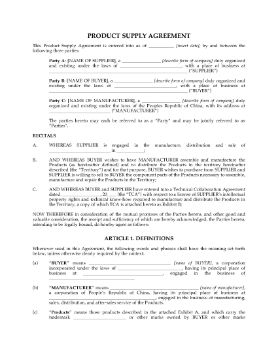 Show details for Product Supply Agreement | China Picture of Product Supply Agreement | China