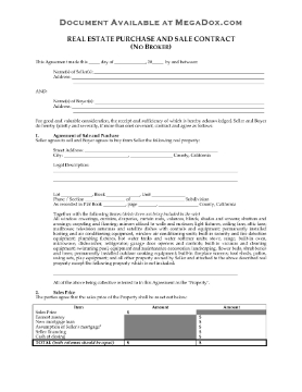 Show details for California Real Estate Contract (No Broker) Picture of California Real Estate Contract (No Broker)