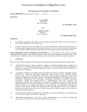 Show details for IT Outsourcing Consulting Agreement Picture of IT Outsourcing Consulting Agreement