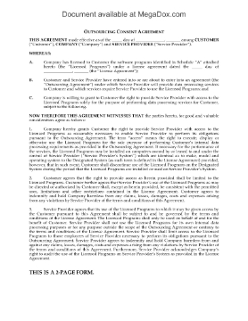Show details for Outsourcing Consent Agreement Picture of Outsourcing Consent Agreement