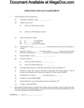 Show details for Bare Land Purchase and Sale Agreement | Canada Picture of Bare Land Purchase and Sale Agreement | Canada