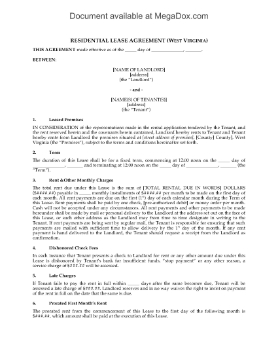 Show details for West Virginia Fixed Term Residential Lease Agreement Picture of West Virginia Fixed Term Residential Lease Agreement