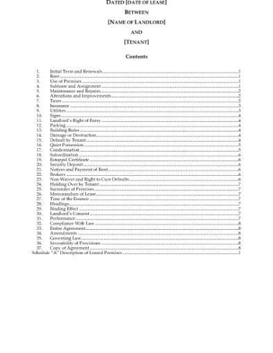 Picture of Ohio Commercial Lease Agreement