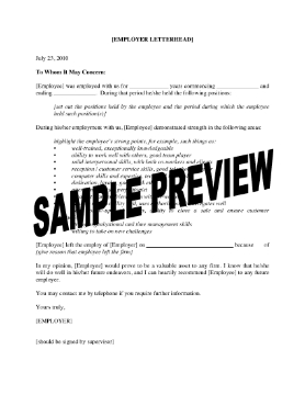 Show details for Letter of Reference for Departing Employee Picture of Letter of Reference for Departing Employee