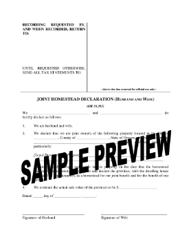 Show details for Oregon Joint Homestead Declaration Picture of Oregon Joint Homestead Declaration