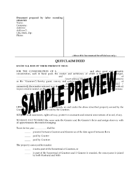 Show details for Montana Quitclaim Deed from Two Persons to One Person Picture of Montana Quitclaim Deed from Two Persons to One Person