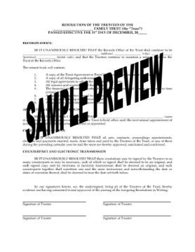 Canada Family Trust Annual Resolutions Canada Family Trust Annual Resolutions