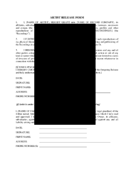 Show details for Musical Artist Release for Use of Likeness Picture of Musical Artist Release for Use of Likeness