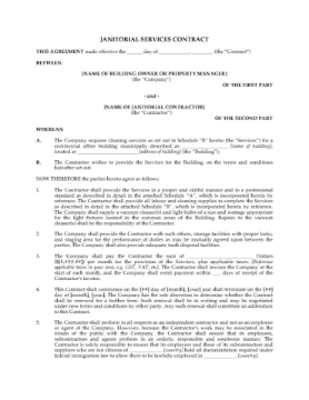 Cleaning Contract for Commercial Building Cleaning Contract for Commercial Building