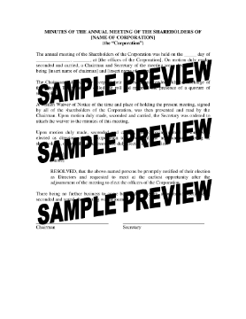 Show details for USA Shareholder Minutes of Annual Meeting Picture of USA Shareholder Minutes of Annual Meeting