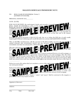 USA Balloon Mortgage Promissory Note USA Balloon Mortgage Promissory Note