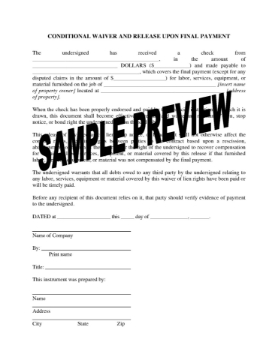 Colorado Lien Waiver and Release Forms Package Colorado Lien Waiver and Release Forms Package