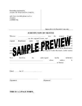 Show details for California Substitution of Trustee Picture of California Substitution of Trustee