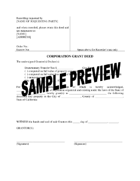 Show details for California Corporation Grant Deed Picture of California Corporation Grant Deed
