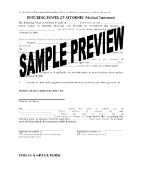 Show details for Victoria Enduring Power of Attorney (Medical Treatment) Picture of Victoria Enduring Power of Attorney (Medical Treatment)