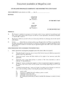 Show details for Alberta Overland Drainage Easement and Restrictive Covenant Picture of Alberta Overland Drainage Easement and Restrictive Covenant