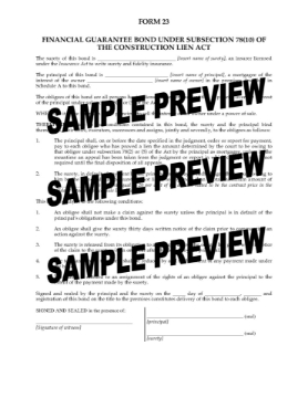 Ontario Financial Guarantee Bond under Subsection 78 (10) Ontario Financial Guarantee Bond under Subsection 78 (10)