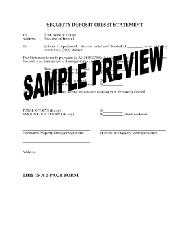 Show details for Alaska Security Deposit Offset Statement Picture of Alaska Security Deposit Offset Statement