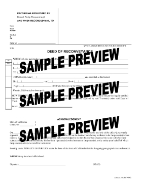 Show details for California Deed of Reconveyance Picture of California Deed of Reconveyance